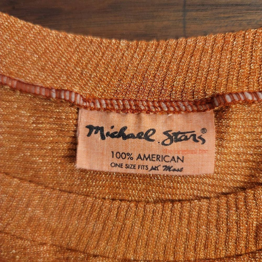 Michael Stars Metallic Rust Tunic Top OS - Picture 5 of 5